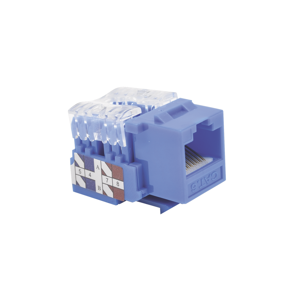 Módulo Jack 110 Cat6, Keystone para Faceplate - Color Azul - Imagen 3