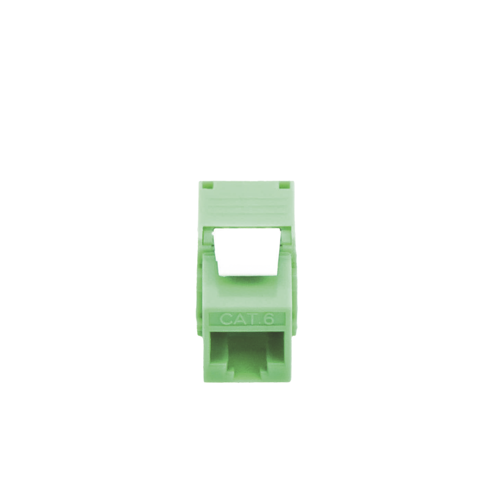 Módulo Jack Keystone Cat6 (Toolless), con Terminación en Ángulo 180 - Color Verde, Compatible con Faceplate y Patchpanel Linkedpro - Imagen 4