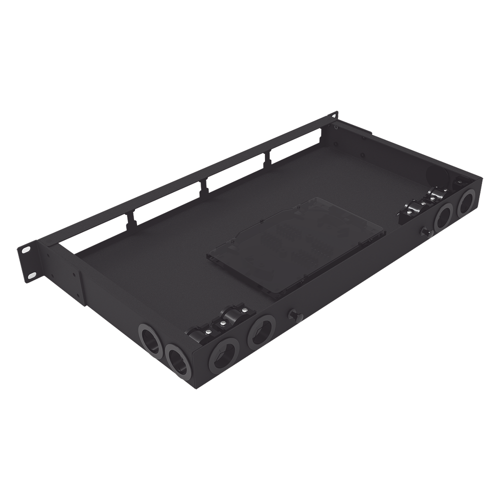 Distribuidor de Fibra Óptica Vacío 19 Pulgadas, Acepta 4 Placas Acopladoras de Linkedpro, Hasta 24 Fibras, 1UR, Incluye Charola de Empalme - Imagen 3