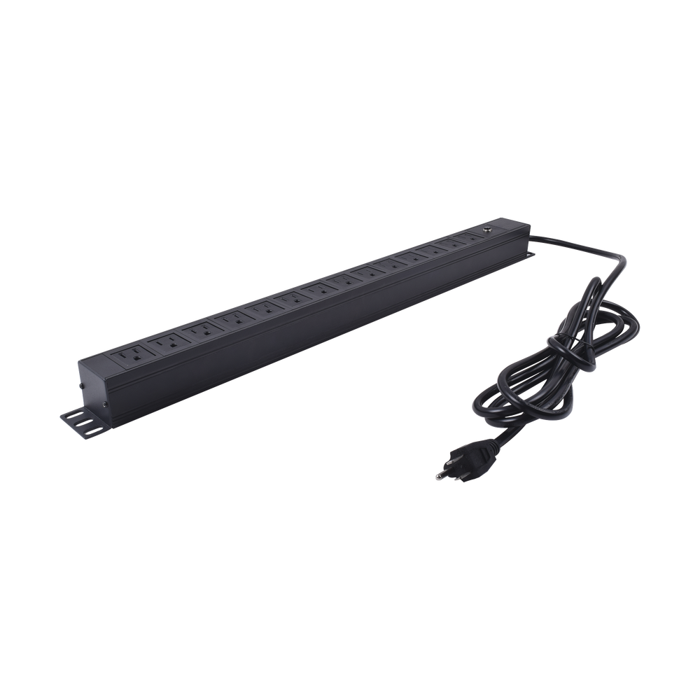 Unidad de Distribución de Energía (PDU) / 14 Tomas / 125 V / Montaje Vertical / Cable 1.90 m (6.2 ft) / Gabinete 650 mm (25.6 in) de Ancho
