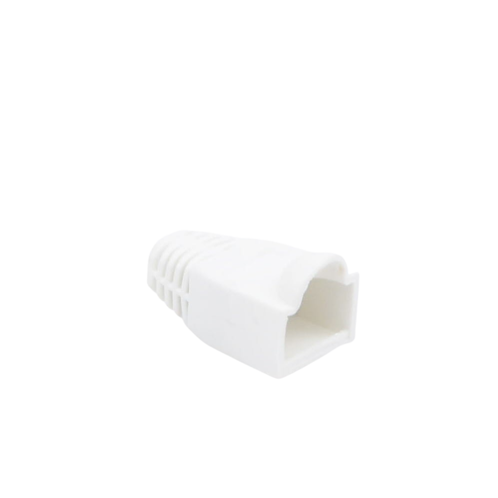 Bota Plástica para Protección de Plug RJ45, Color Blanco