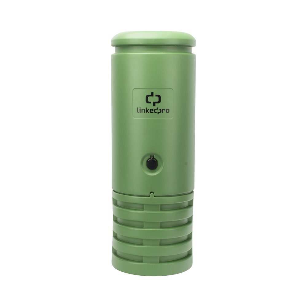 Pedestal para Cajas de Empalme de Fibra Óptica Cilíndrico Color Verde con Bracket Estándar (No Incluye Caja de Empalme)