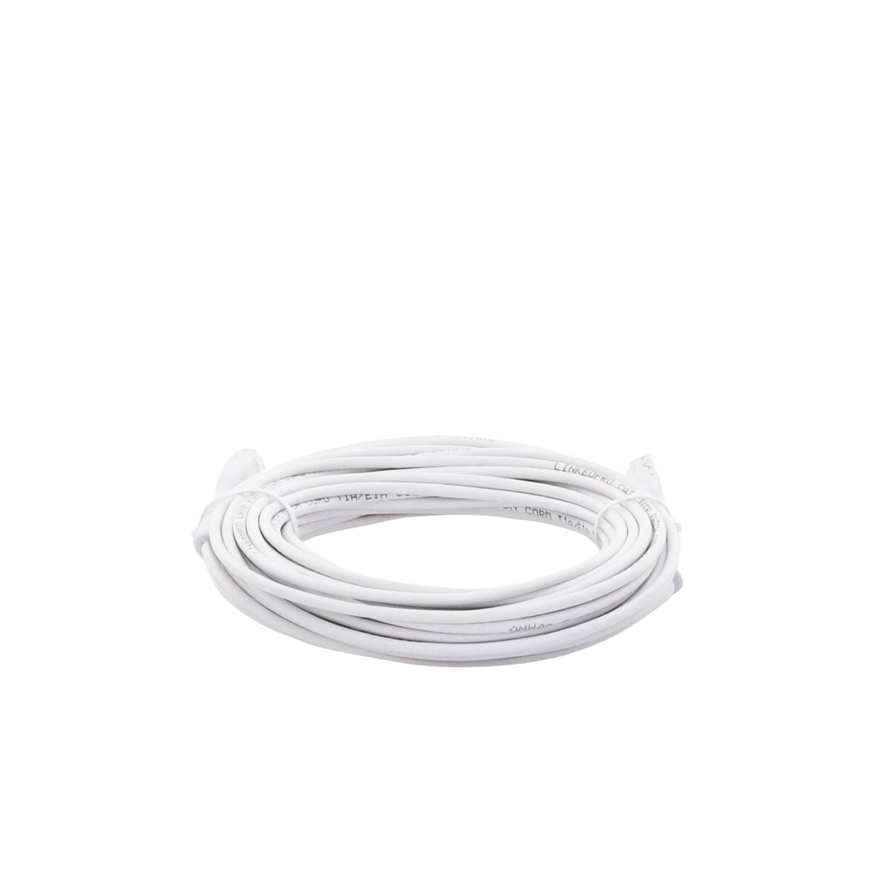 Mini Patch Cord Cat6 Ultra Slim 10 Metros (32.81 Pies) Blanco Ahorra Espacio sin Organizadores, con Bota Flexible - Imagen 7