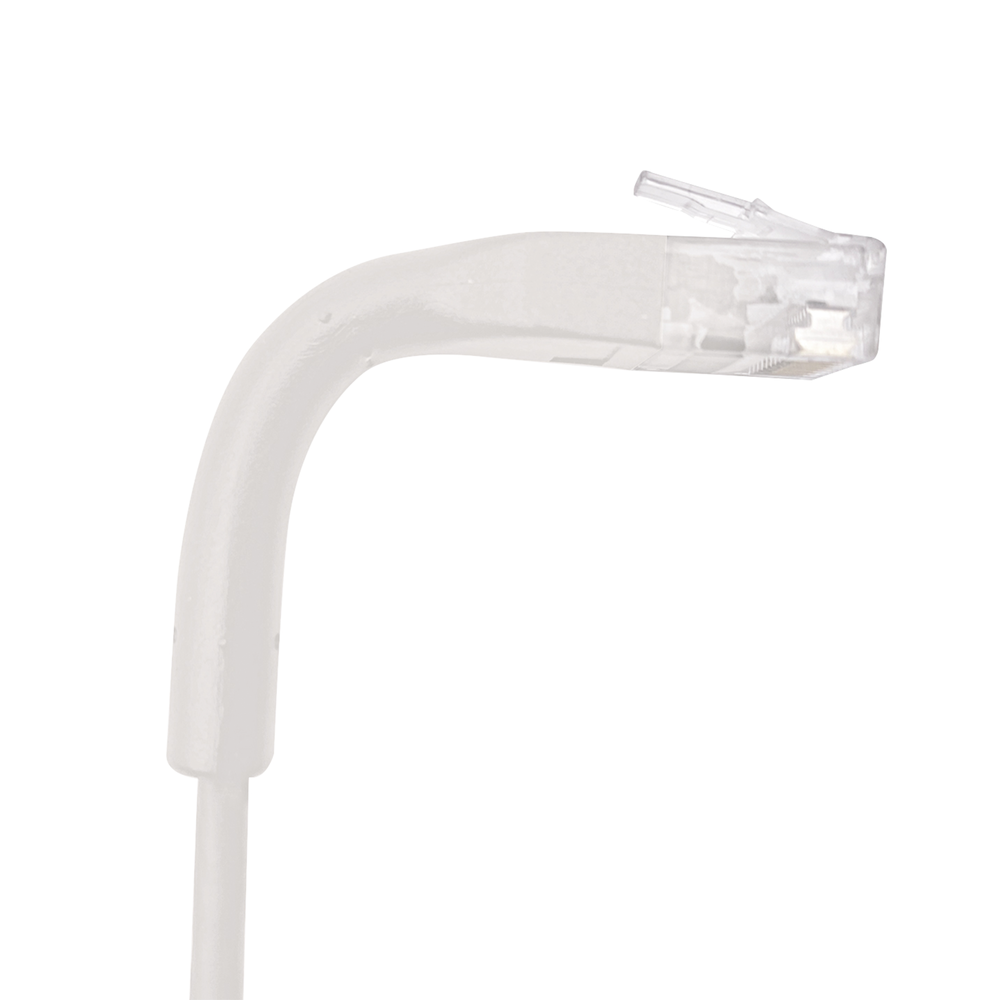 Mini Patch Cord Cat6 Ultra Slim 1.5 Metros (4.92 Pies) Blanco Ahorra Espacio sin Organizadores, con Bota Flexible - Imagen 3