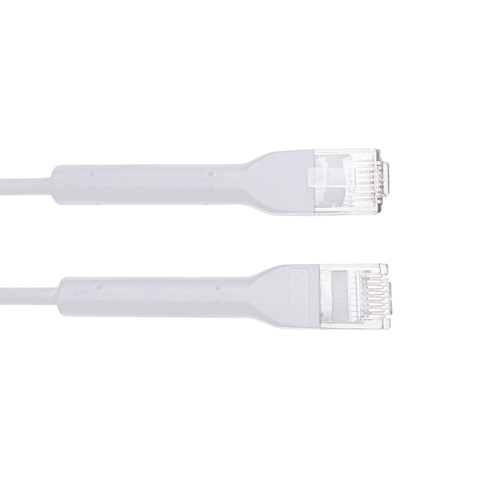 Mini Patch Cord Cat6A Ultra Slim 30 cm (11.81 Pulgadas) Blanco Ahorra Espacio sin Organizadores, con Bota Flexible - Imagen 2