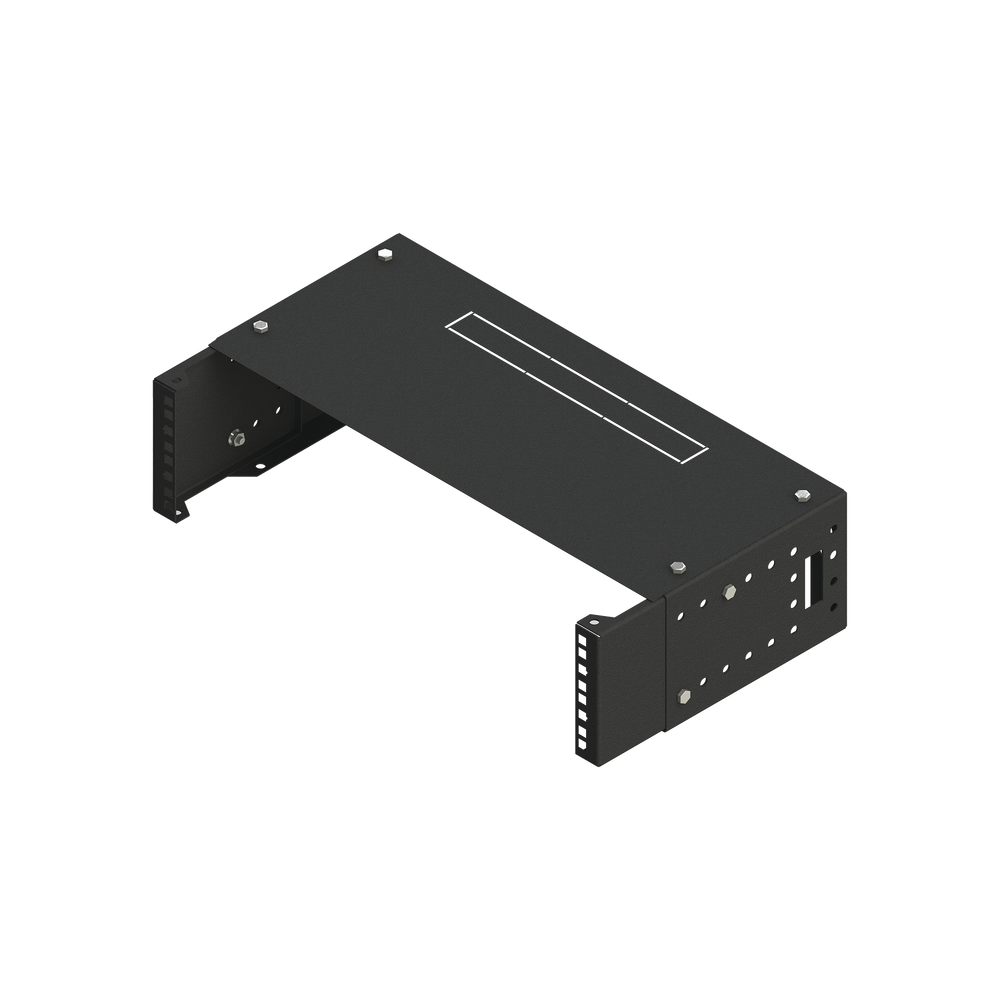 Rack Abierto de montaje en Pared, de 19in, Profundidad Ajustable (8" a 12") de 2.5 Unidades de rack, con Capacidad de Crecimiento. - Imagen 2