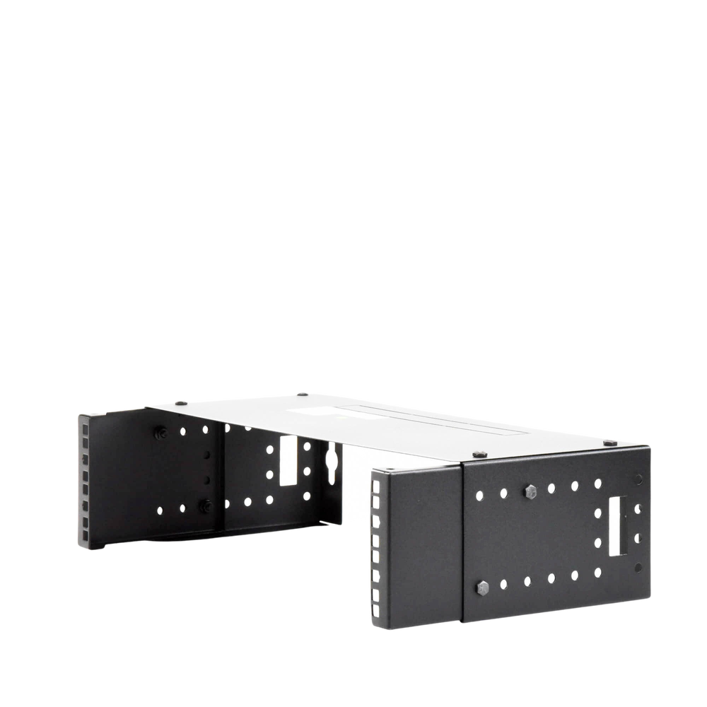 Rack Abierto de montaje en Pared, de 19in, Profundidad Ajustable (8" a 12") de 2.5 Unidades de rack, con Capacidad de Crecimiento. - Imagen 3