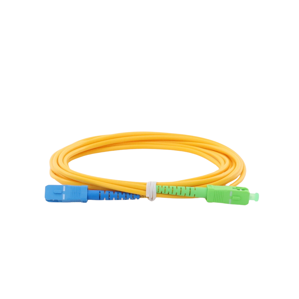 Jumper de Fibra Óptica Monomodo SC/UPC-SC/APC Simplex, Color Amarillo, 3 Metros (9.84 Pies), 3 mm - Imagen 2