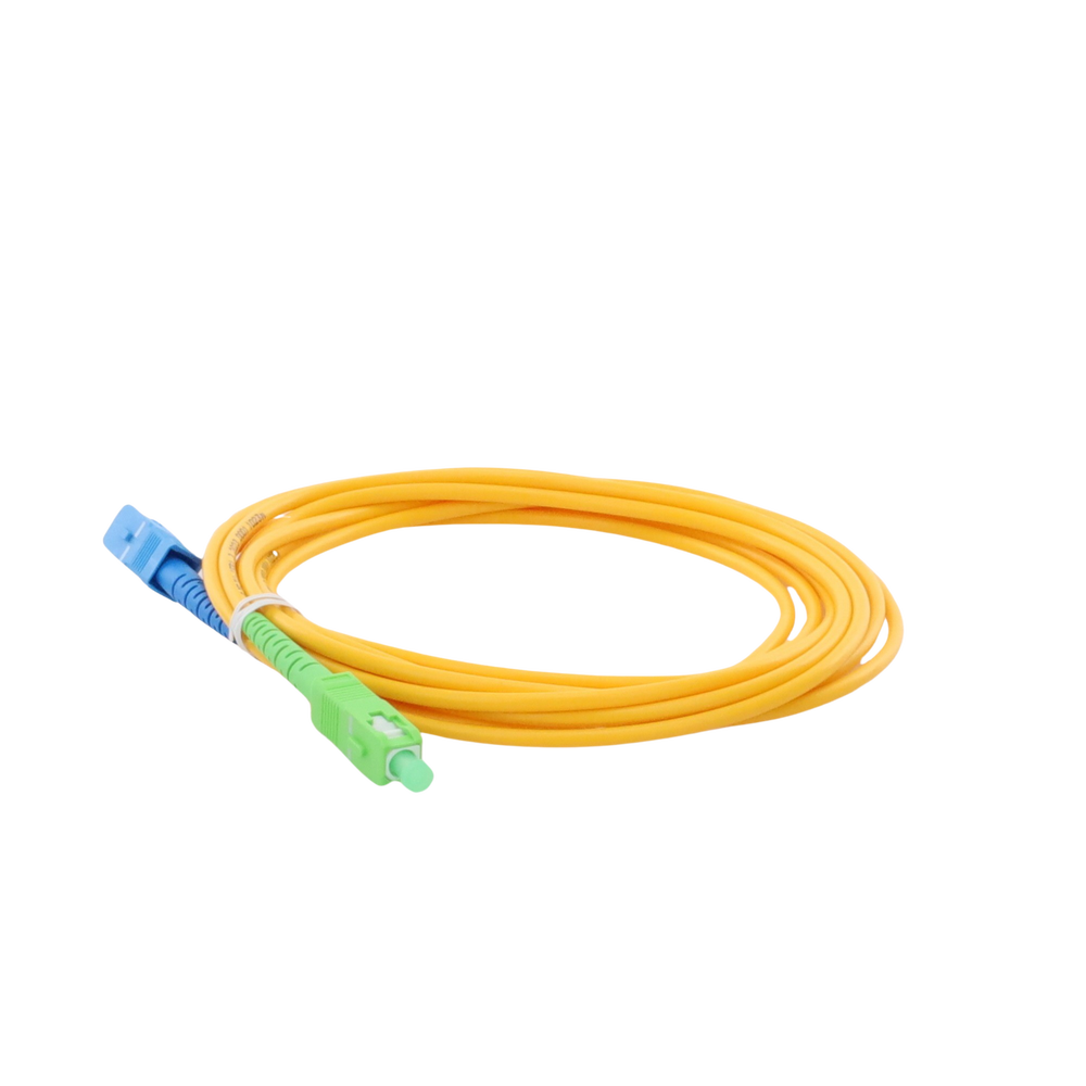 Jumper de Fibra Óptica Monomodo SC/UPC-SC/APC Simplex, Color Amarillo, 3 Metros (9.84 Pies), 3 mm - Imagen 3