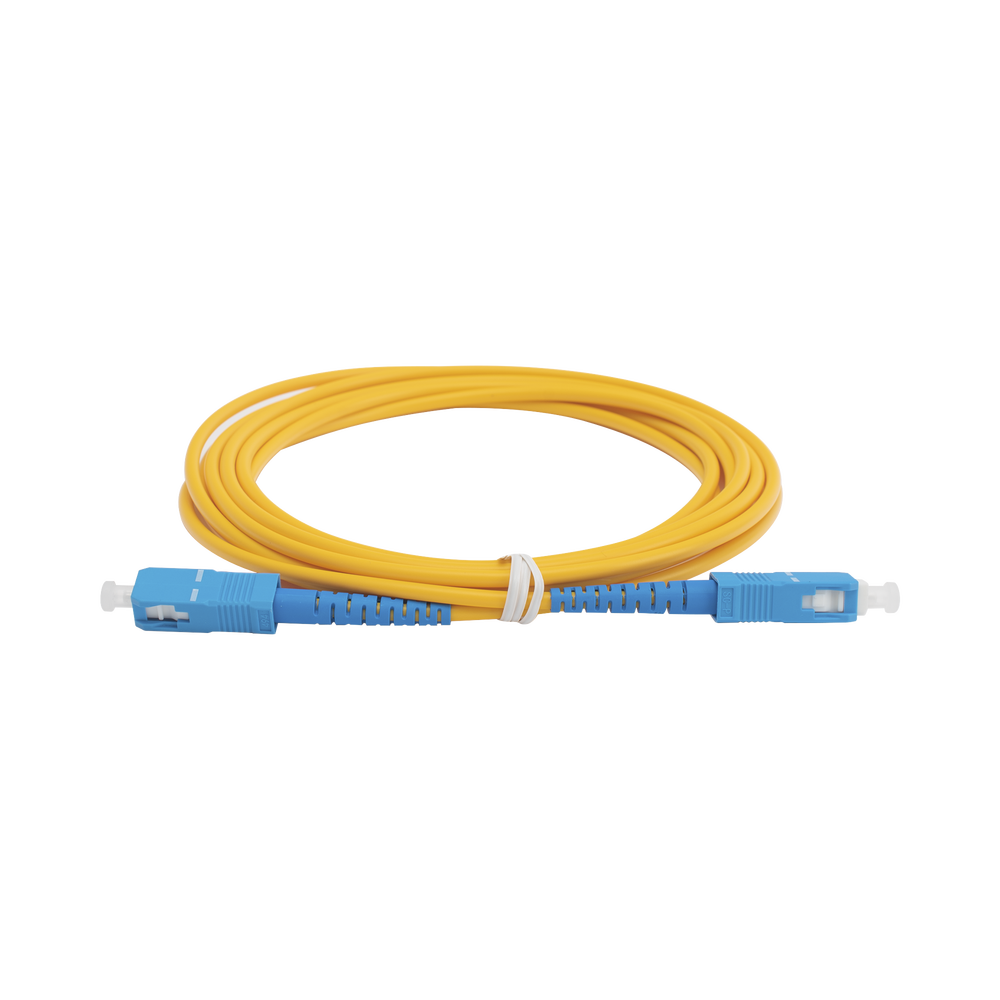 Jumper de Fibra Óptica Monomodo SC/UPC-SC/UPC Simplex de 3 Metros (9.84 Pies), 3mm