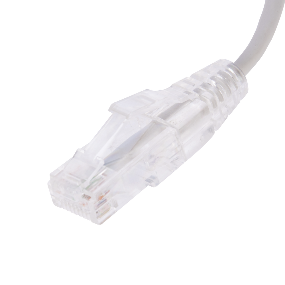 Cable de Parcheo Slim UTP Cat6 - 20 cm (7.87 Pulgadas) Gris Diámetro Reducido (28 AWG) - Imagen 3