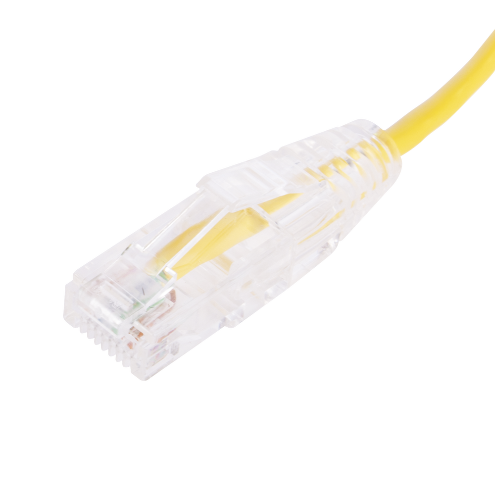 Cable de Parcheo Slim UTP Cat6 - 20 cm (7.87 Pulgadas) Amarillo Diámetro Reducido (28 AWG) - Imagen 3