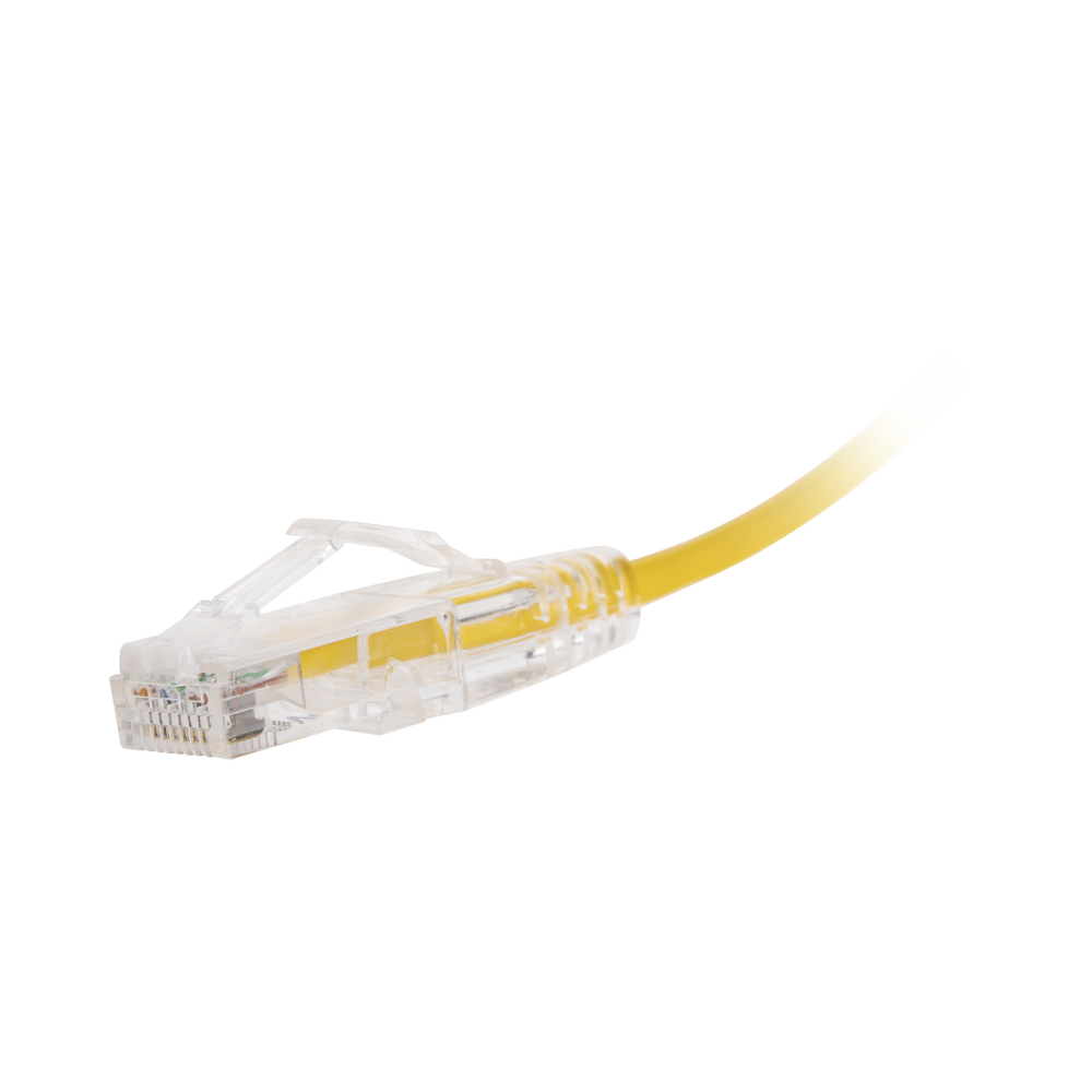 Cable de Parcheo Slim UTP Cat6 - 30 cm (11.81 Pulgadas) Amarillo Diámetro Reducido (28 AWG) - Imagen 2