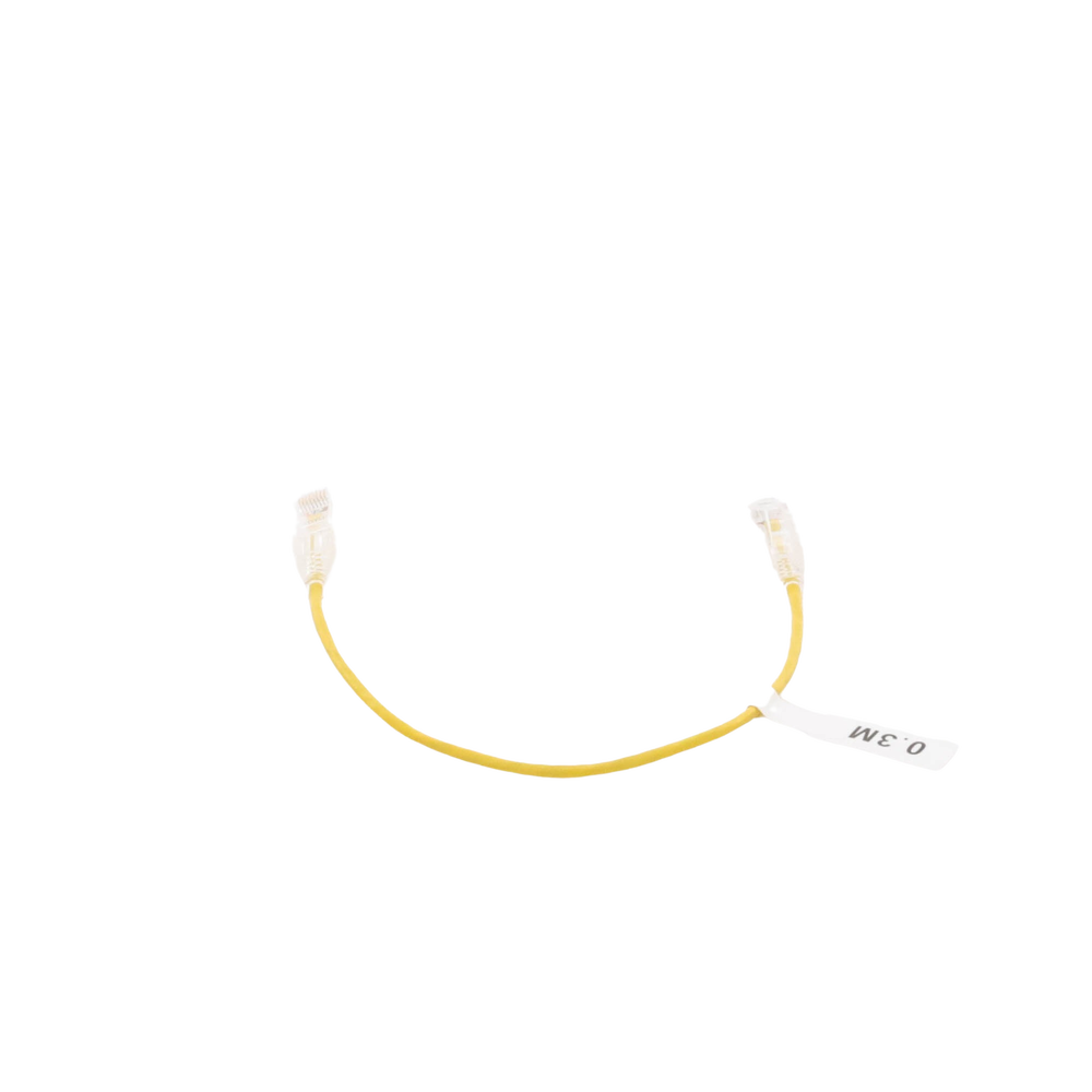 Cable de Parcheo Slim UTP Cat6 - 30 cm (11.81 Pulgadas) Amarillo Diámetro Reducido (28 AWG) - Imagen 6