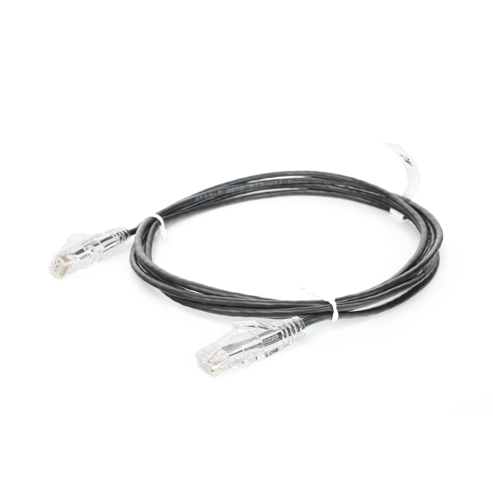 Cable de Parcheo Slim UTP Cat6 - 1.5 Metros (4.92 Pies) Negro Diámetro Reducido (28 AWG) - Imagen 4