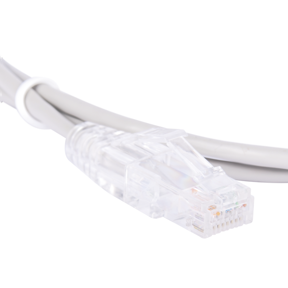 Cable de Parcheo Slim UTP Cat6 - 1.5 Metros (4.92 Pies) Gris Diámetro Reducido (28 AWG) - Imagen 3