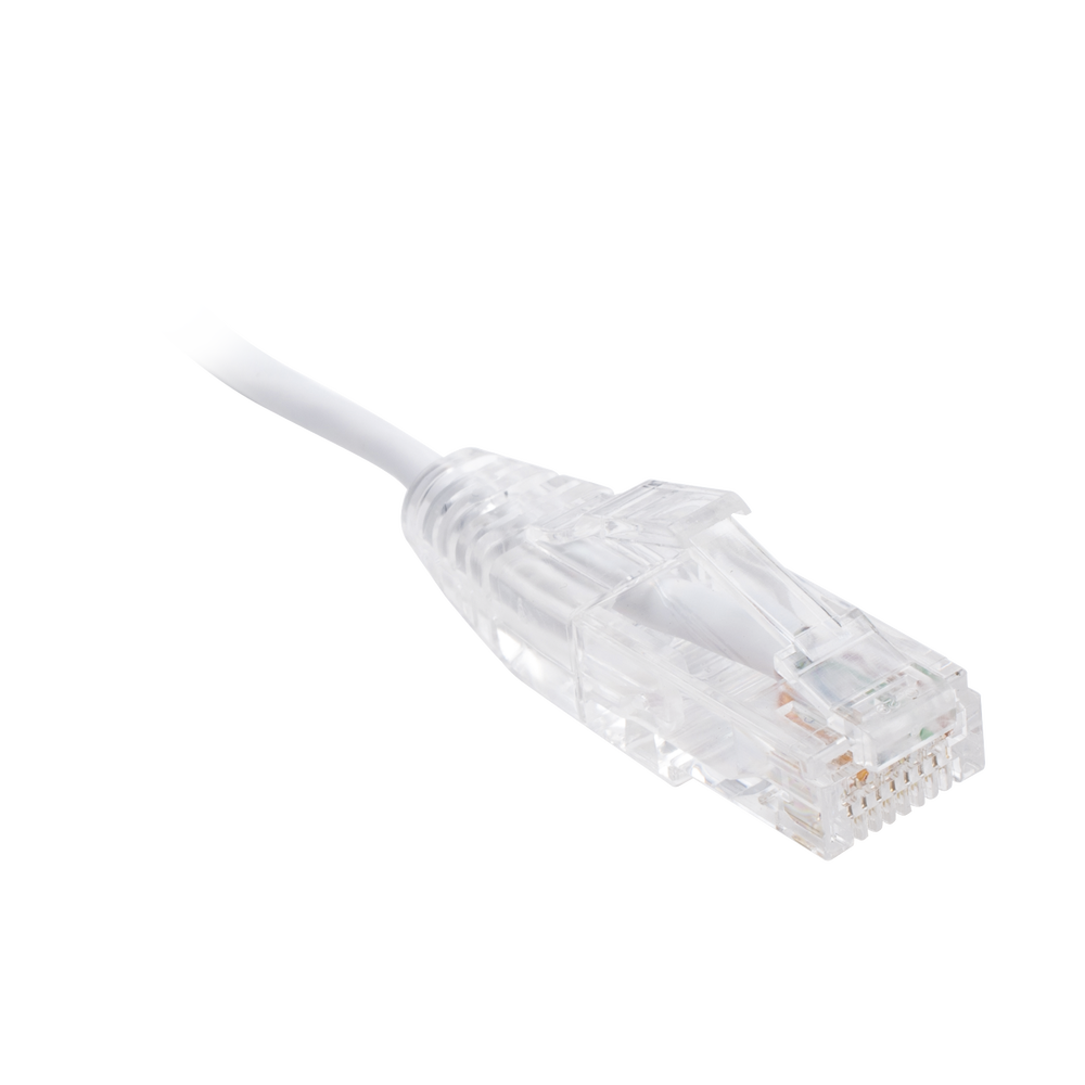 Cable de Parcheo Slim UTP Cat6 - 2 Metros (6.56 Pies) Blanco Diámetro Reducido (28 AWG) - Imagen 2