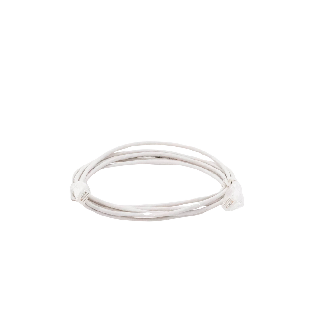 Cable de Parcheo Slim UTP Cat6 - 3 Metros (9.84 Pies) Blanco Diámetro Reducido (28 AWG) - Imagen 3