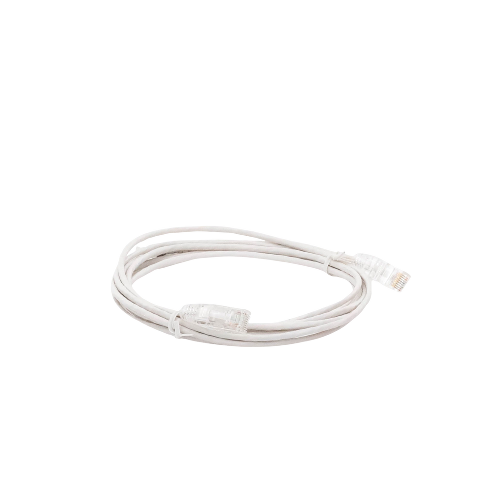 Cable de Parcheo Slim UTP Cat6 - 3 Metros (9.84 Pies) Blanco Diámetro Reducido (28 AWG) - Imagen 4