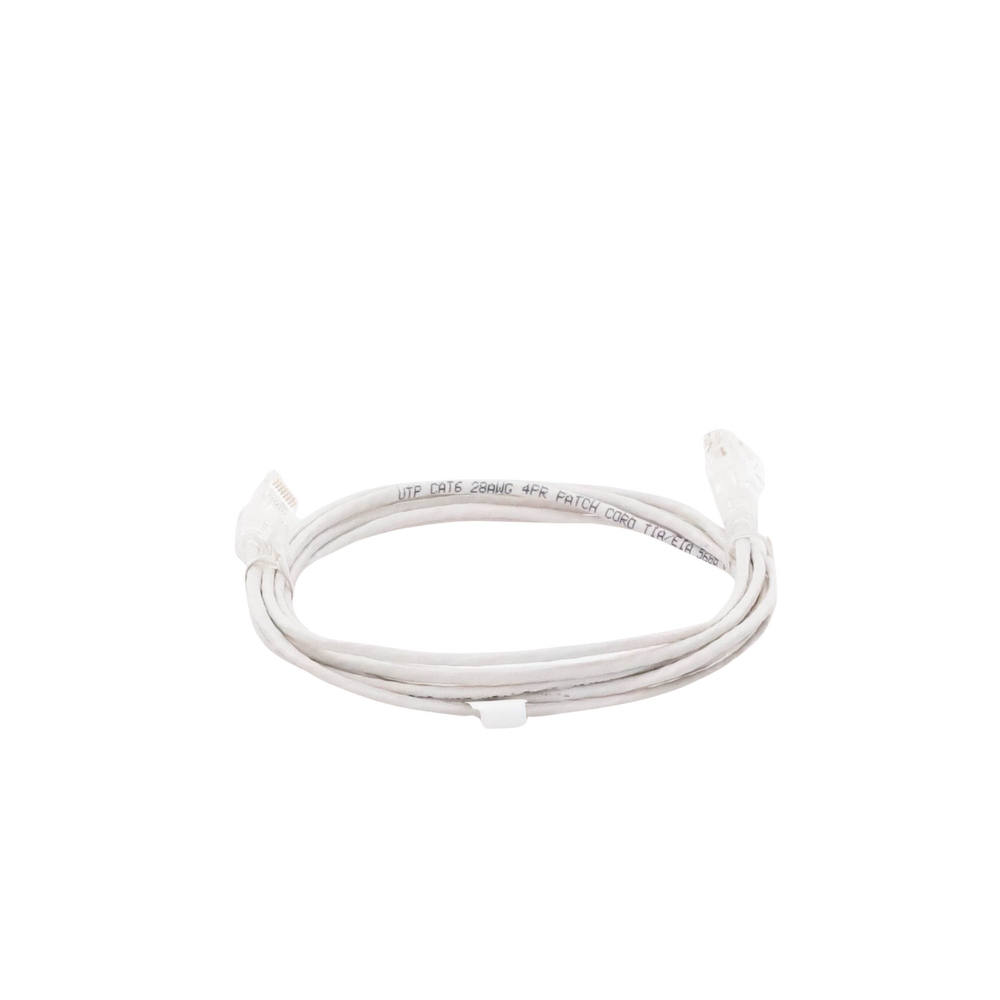 Cable de Parcheo Slim UTP Cat6 - 3 Metros (9.84 Pies) Blanco Diámetro Reducido (28 AWG) - Imagen 6