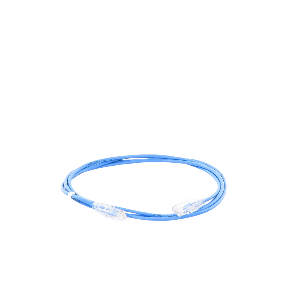 Cable de Parcheo Slim UTP Cat6A - 2 Metros (6.56 Pies) Azul, Diámetro Reducido (28 AWG) - Imagen 3