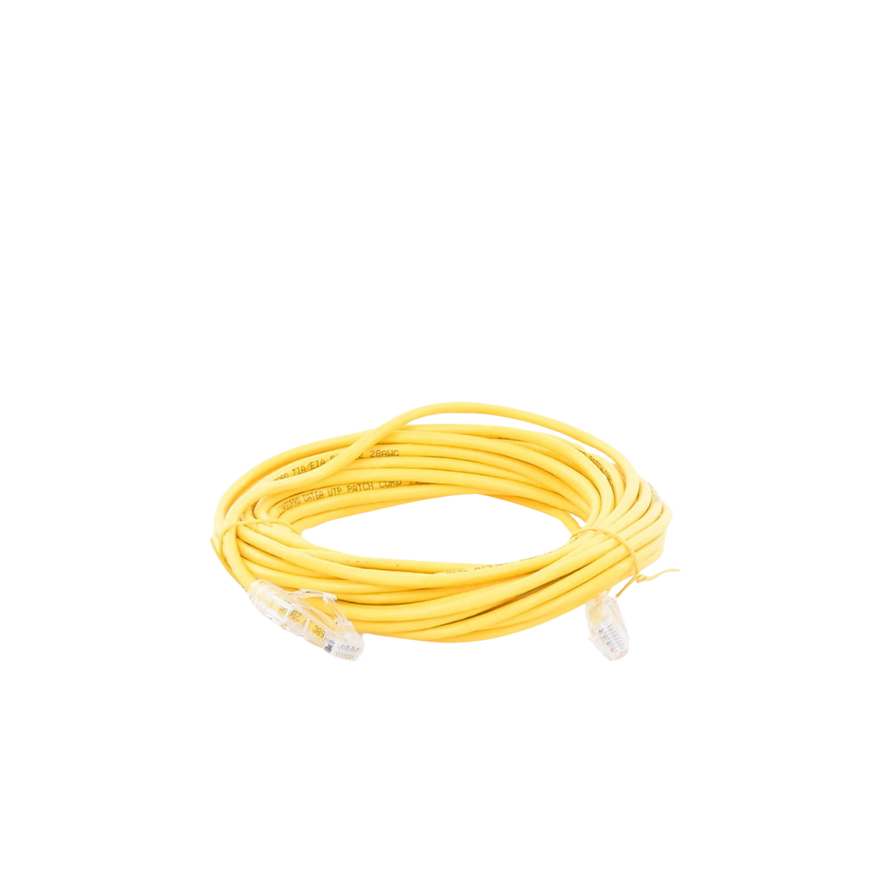 Cable de Parcheo Slim UTP Cat6A - 7 Metros (22.97 Pies) Amarillo, Diámetro Reducido (28 AWG) - Imagen 2