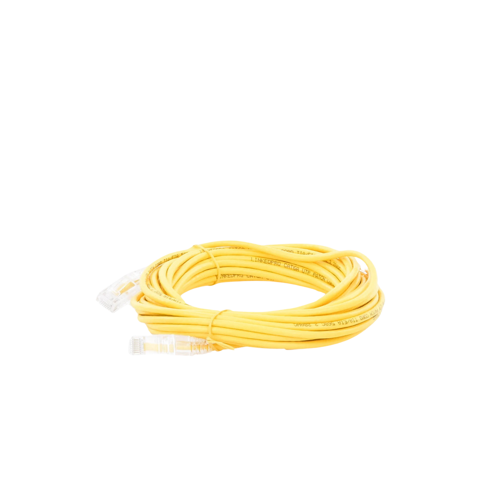 Cable de Parcheo Slim UTP Cat6A - 7 Metros (22.97 Pies) Amarillo, Diámetro Reducido (28 AWG) - Imagen 3