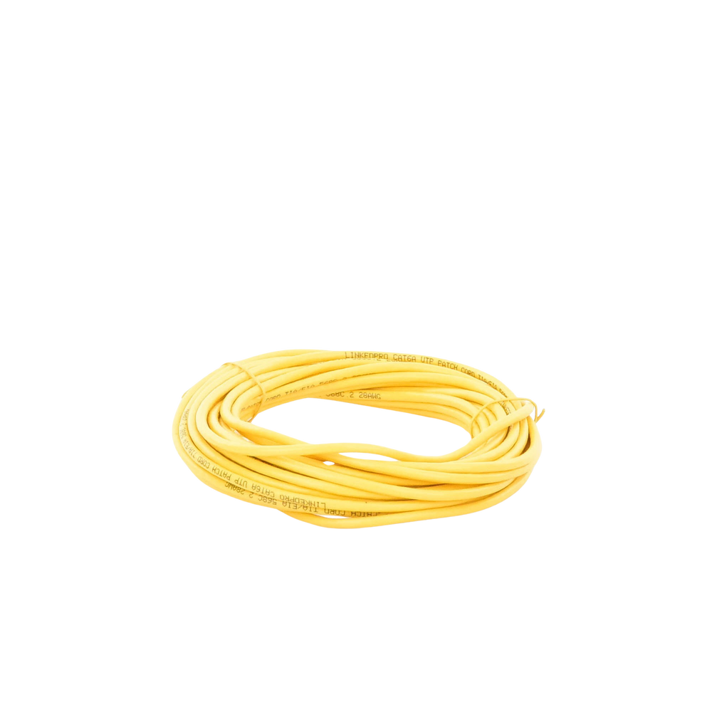 Cable de Parcheo Slim UTP Cat6A - 7 Metros (22.97 Pies) Amarillo, Diámetro Reducido (28 AWG) - Imagen 4