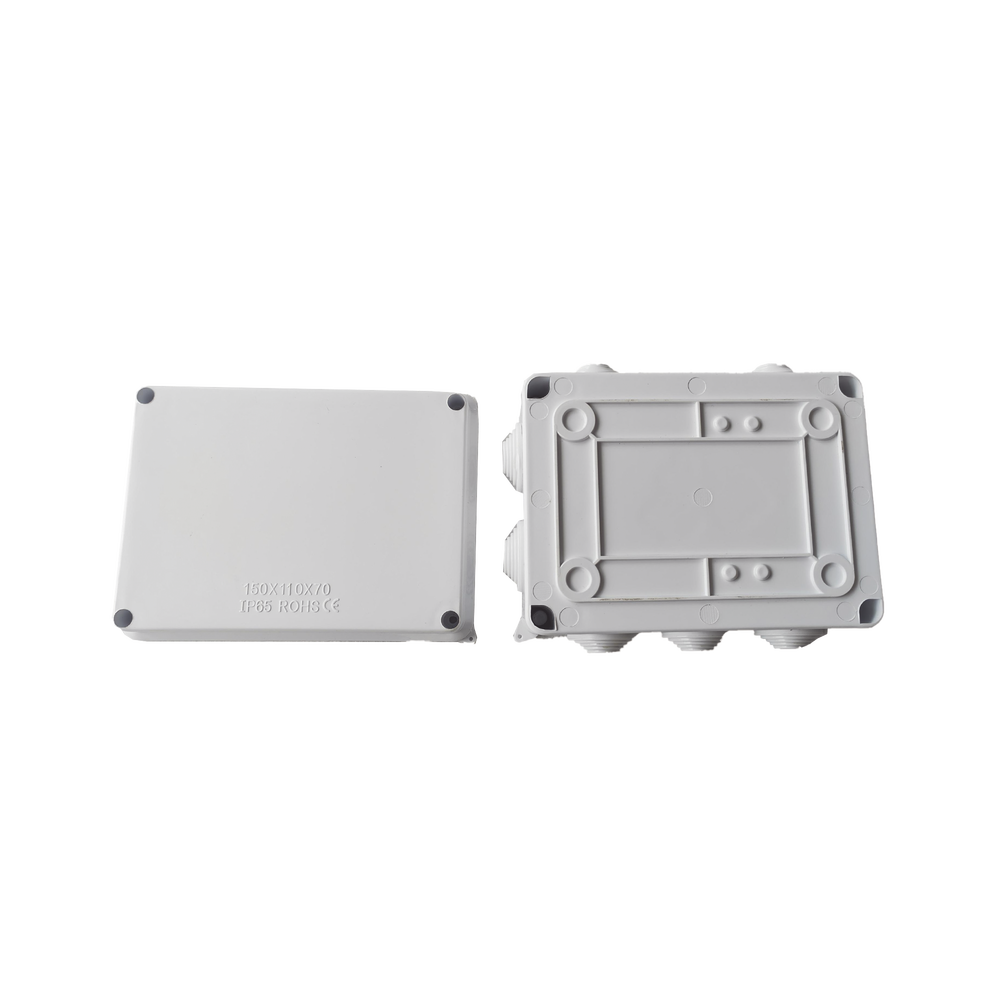 Caja de Derivación-Conexión para Exterior IP65 con 10 Entradas / 150 x 110 x 70 mm / Sellado Seguro con Empaque + 4 Tornillos / Resiste Agua, Polvo y Sol Directo - Imagen 3