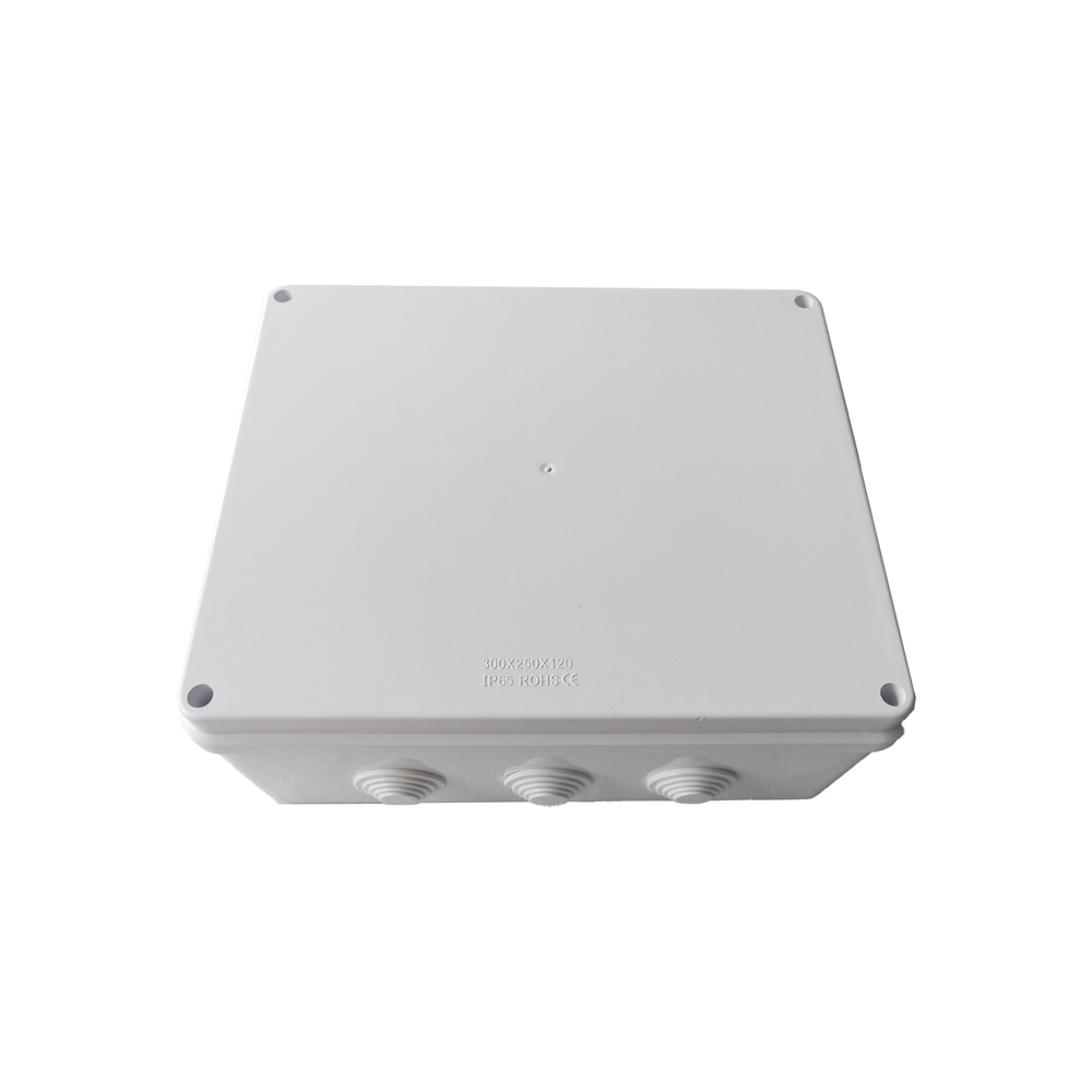 Caja de Derivación-Conexión para Exterior IP65 con 12 Entradas / 300 x 250 x 120 mm / Sellado Seguro con Empaque + 4 Tornillos / Resiste Agua, Polvo y Sol Directo - Imagen 2