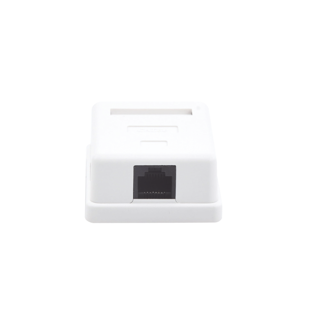 Caja de Pared con 1 Puerto Keystone, Incluye Jack Cat5e