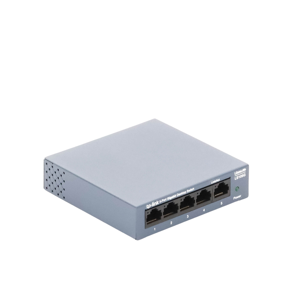 Switch de escritorio Gigabit de 5 puertos 10/100/1000Mbps, carcasa metálica - Imagen 6