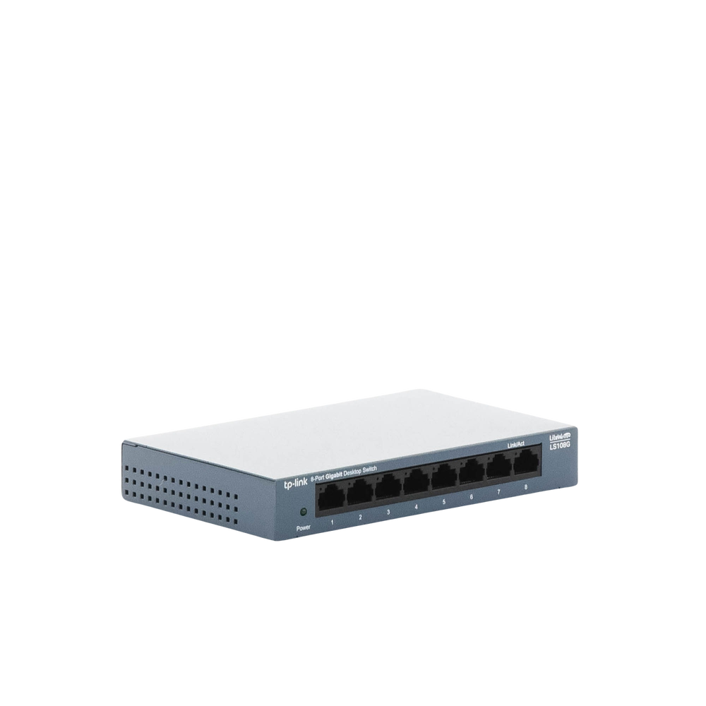 Switch de escritorio Gigabit de 8 puertos 10/100/1000Mbps, carcasa metálica - Imagen 3