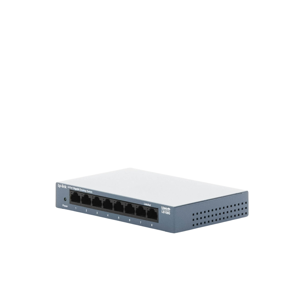 Switch de escritorio Gigabit de 8 puertos 10/100/1000Mbps, carcasa metálica - Imagen 5