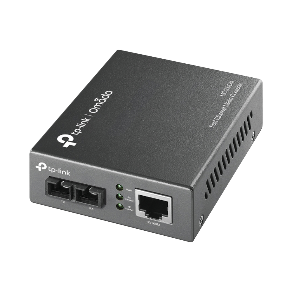 Convertidor Fibra Óptica Multimodo /  1 Puerto RJ45 10/100 Mbps / Puerto Fibra Óptica SC 100 Mbps / Hasta 2 Km / Plug and Play