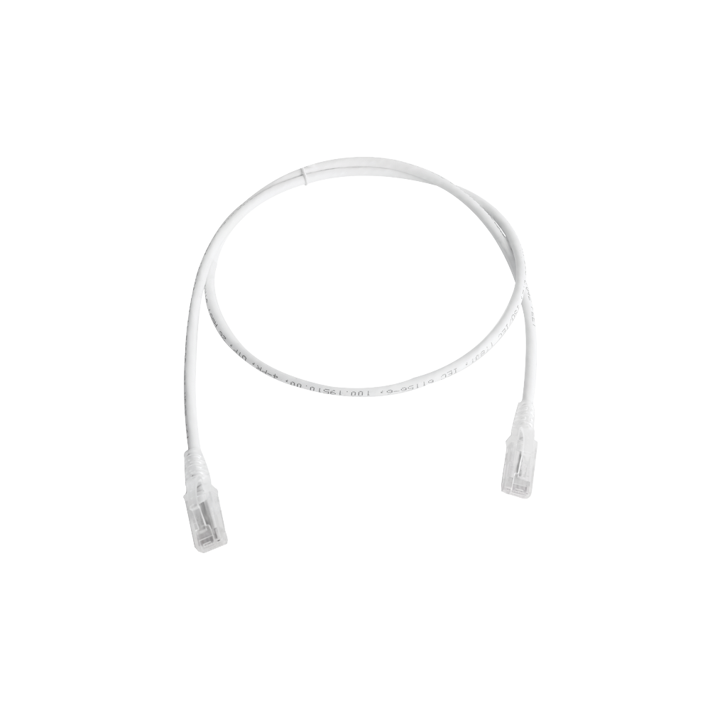 Patch Cord MC5 Modular Cat5e UTP, CM/LS0H, 1.52 Metros (5 Pies), Color Blanco, Versión Bulk (Sin Empaque Individual)
