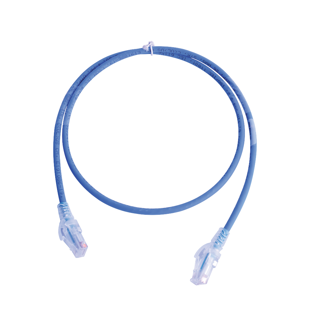 Patch Cord MC5 Modular Cat5e UTP, CM/LS0H, 2.13 Metros (7 Pies), Color Azul, Versión Bulk (Sin Empaque Individual)
