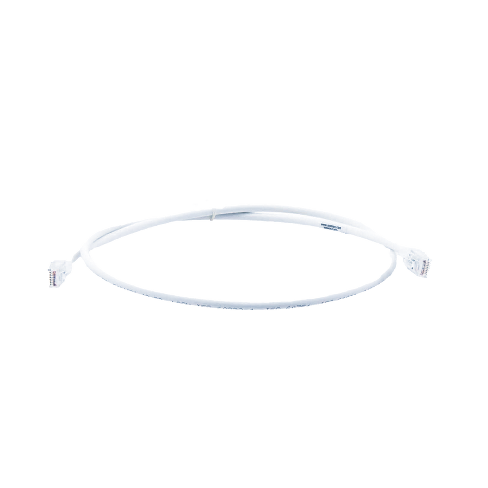 Patch Cord MC6 Modular Cat6 UTP, CM/LS0H, 0.91 Metros (3 Pies), Color Blanco, Versión Bulk (Sin Empaque Individual)