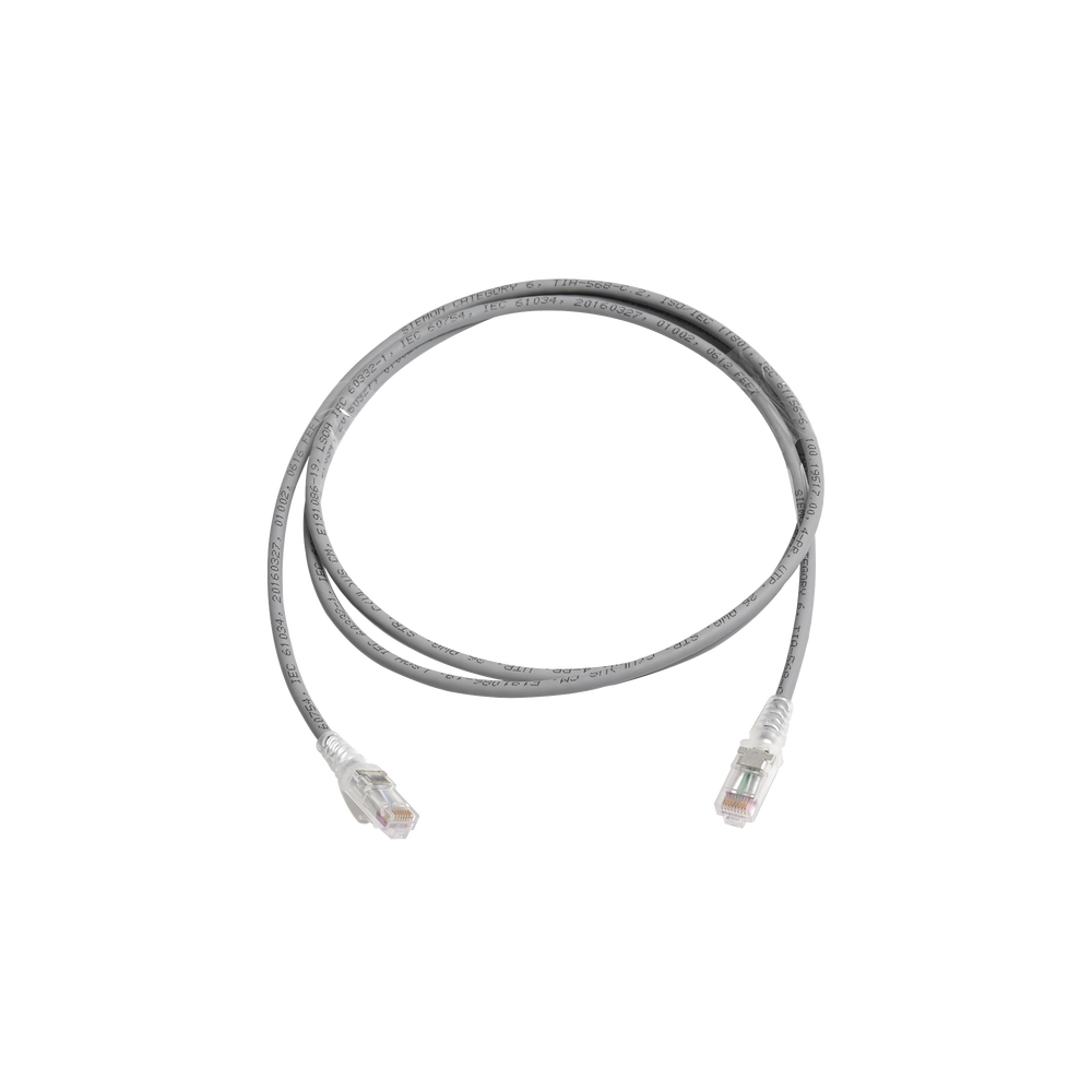 Patch Cord MC6 Modular Cat6 UTP, CM/LS0H, 1.52 Metros (5 Pies), Color Gris
