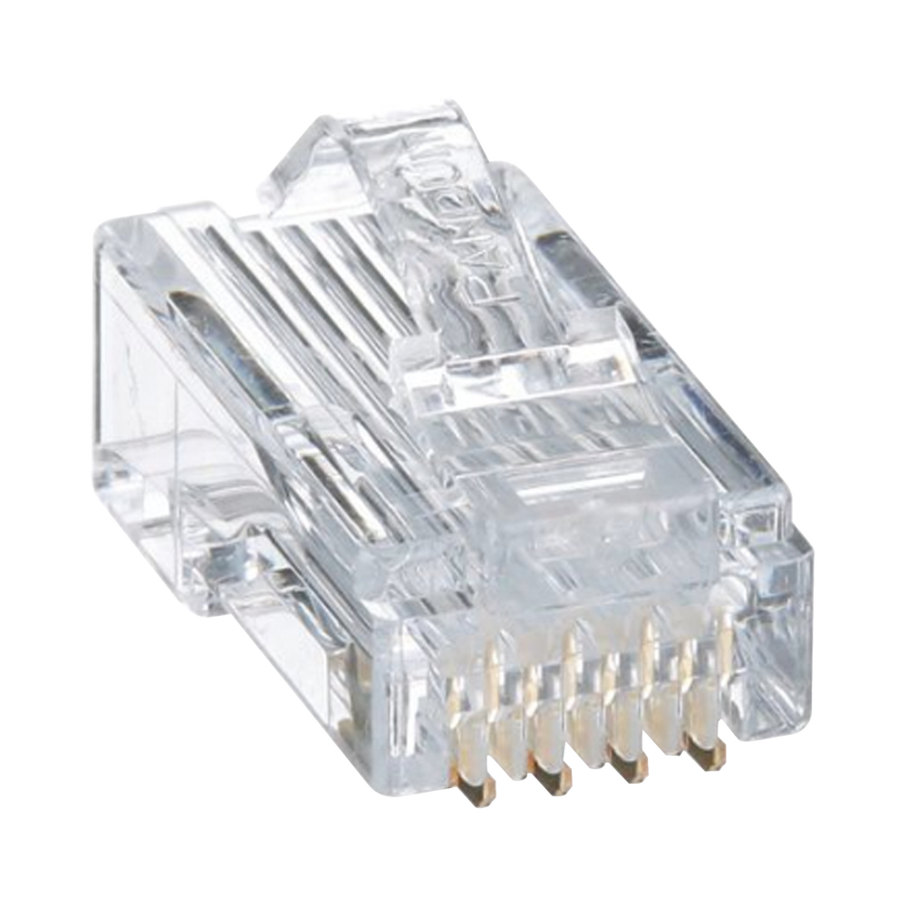 Plug RJ45 Cat5e, Para Cable UTP de Calibres 24-26 AWG, Chapado en Oro de 50 Micras, Paquete de 50 Piezas - Imagen 3