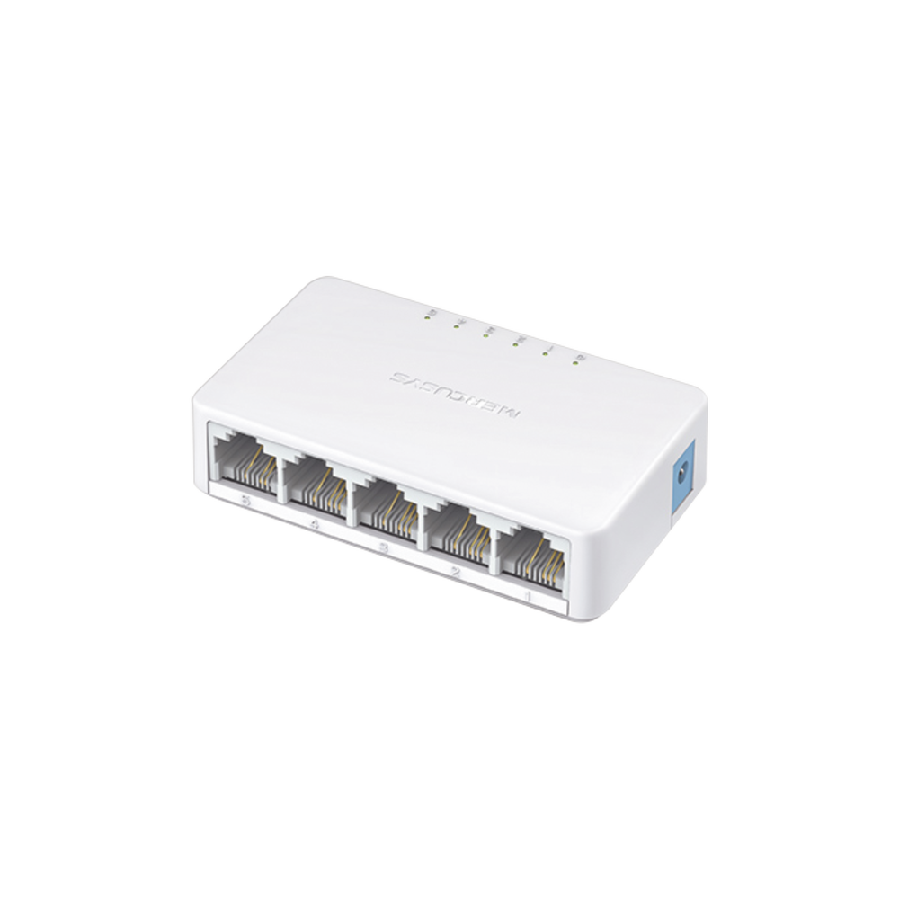 Switch NO Administrable / Para escritorio /  5 puertos 10/100 Mbps / Diseño Compacto / Plug and Play