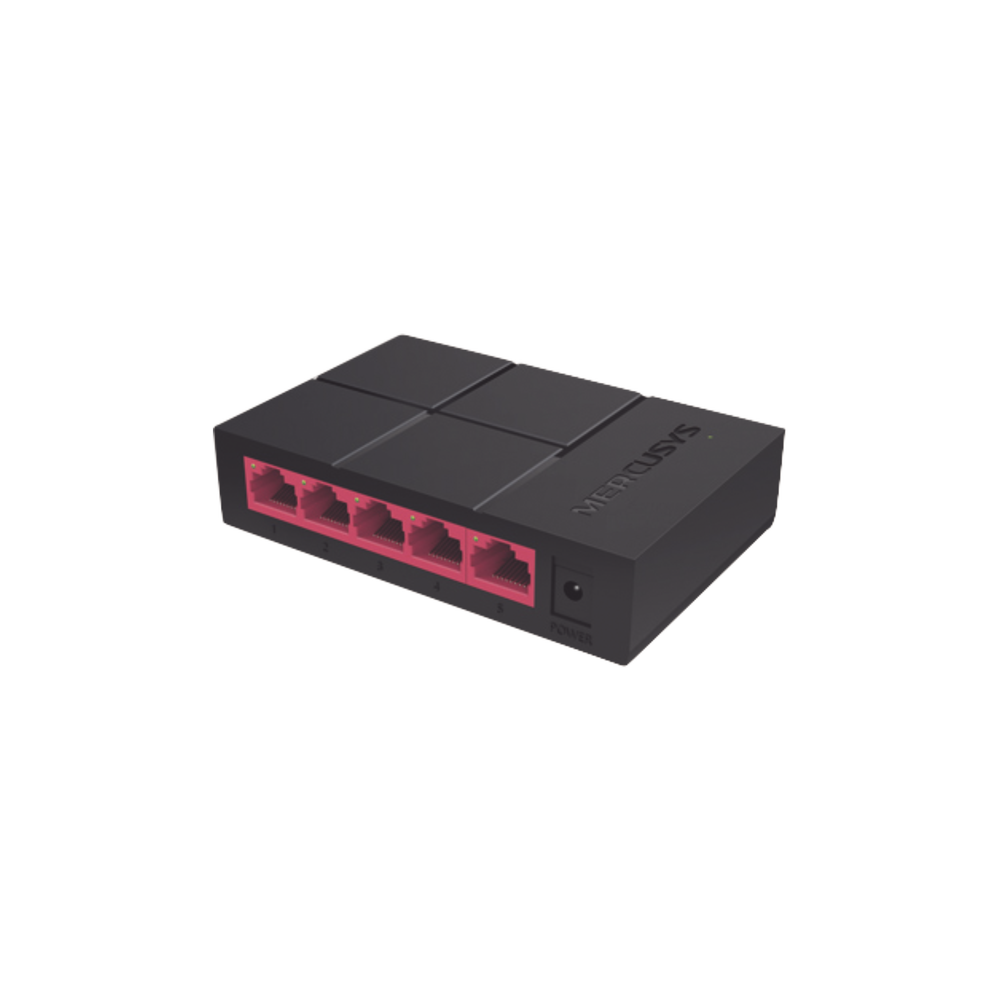 Switch NO Administrable / Para escritorio / Carcasa de Plástico / 5 puertos 10/100/1000 Mbps / Diseño Compacto / Plug and Play