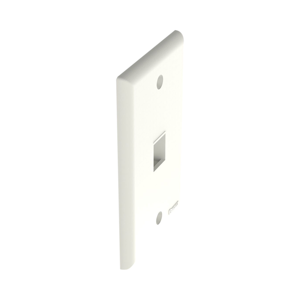 Placa de Pared Vertical, Salida Para 1 Puerto Keystone, Color Blanco Mate - Imagen 3