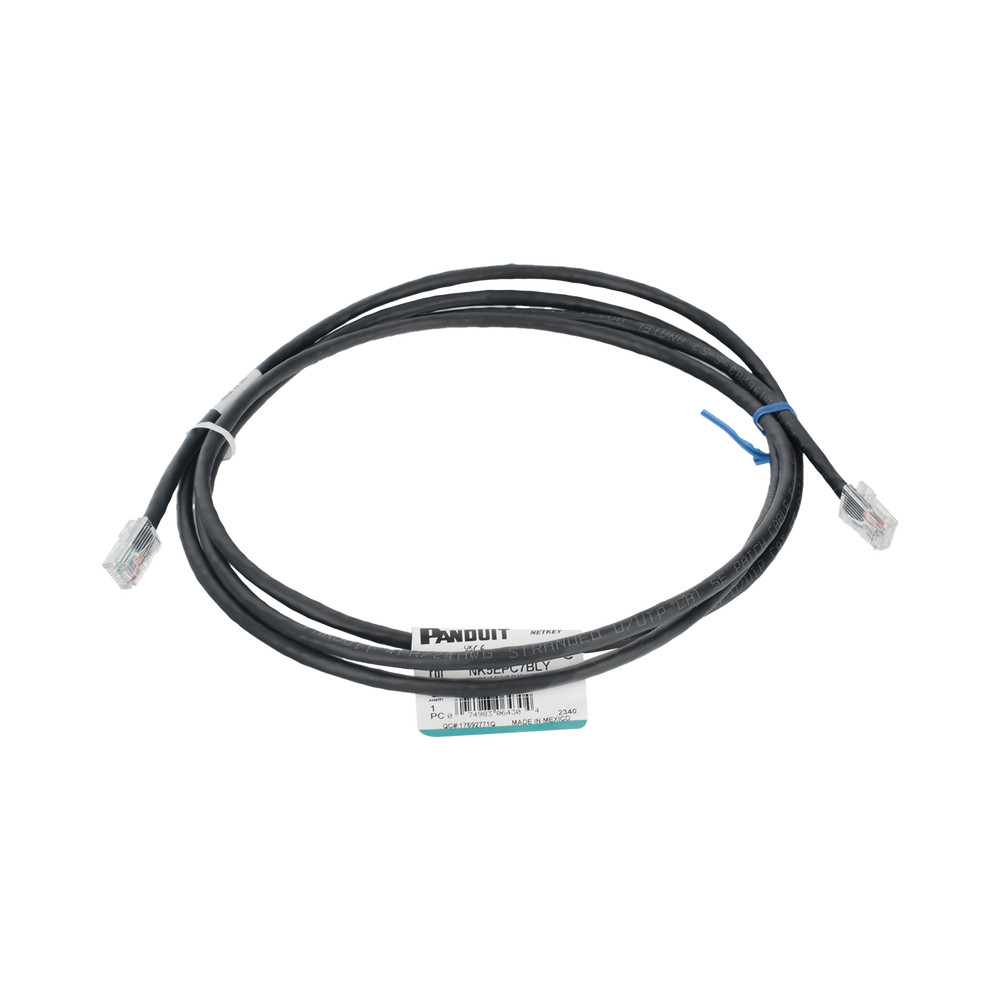 Cable de Parcheo UTP Categoría 5e, con Plug Modular en Cada Extremo - 2 Metros (6.56 Pies) - Negro