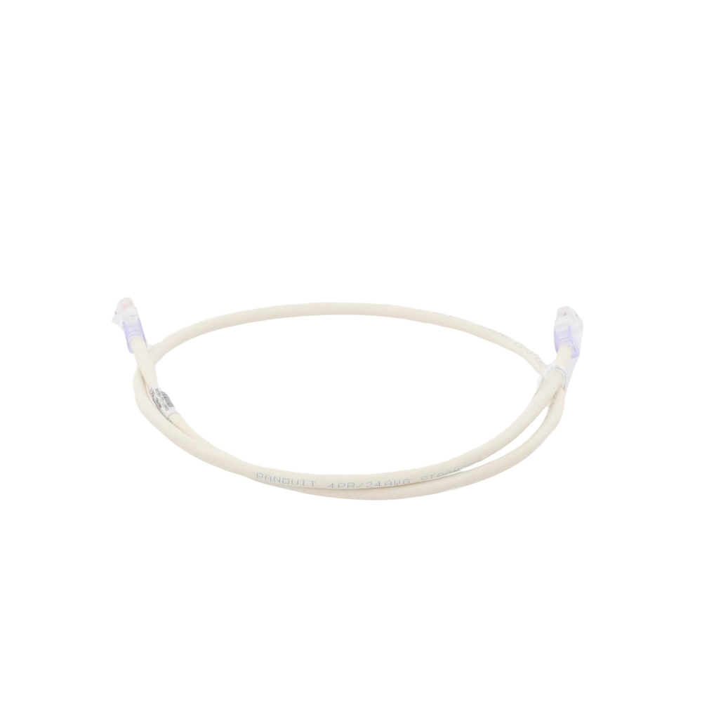 Cable de Parcheo UTP Categoría 6, con Plug Modular en Cada Extremo - 1 Metro (3.28 Pies) - Blanco Mate