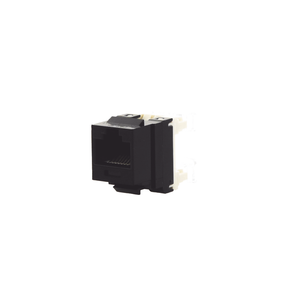 Conector Jack Estilo 110 (de Impacto), Tipo Keystone, Categoría 5e, de 8 Posiciones y 8 Cables, Color Negro