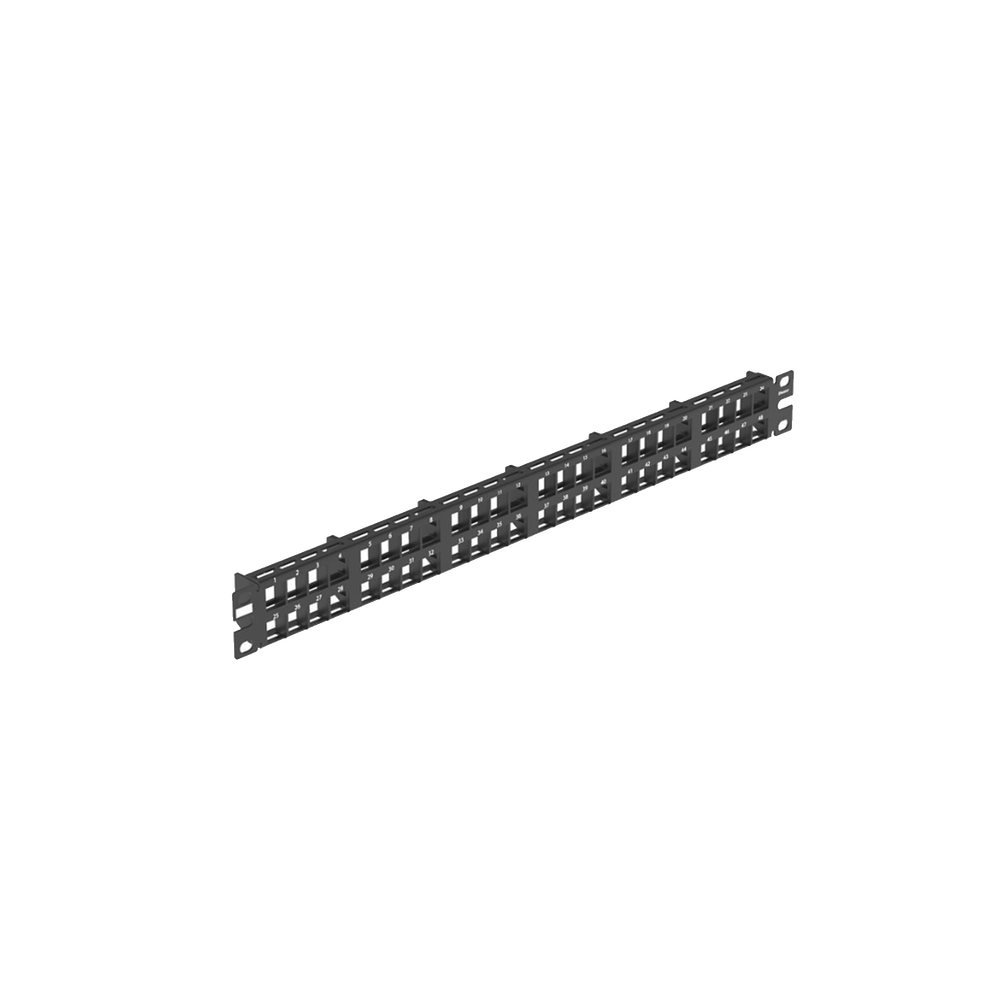 Panel de Parcheo Modular de Alta Densidad, Keystone (Sin Conectores), Identificación con Etiqueta Adhesiva, de 48 Puertos en 1 UR - Imagen 4