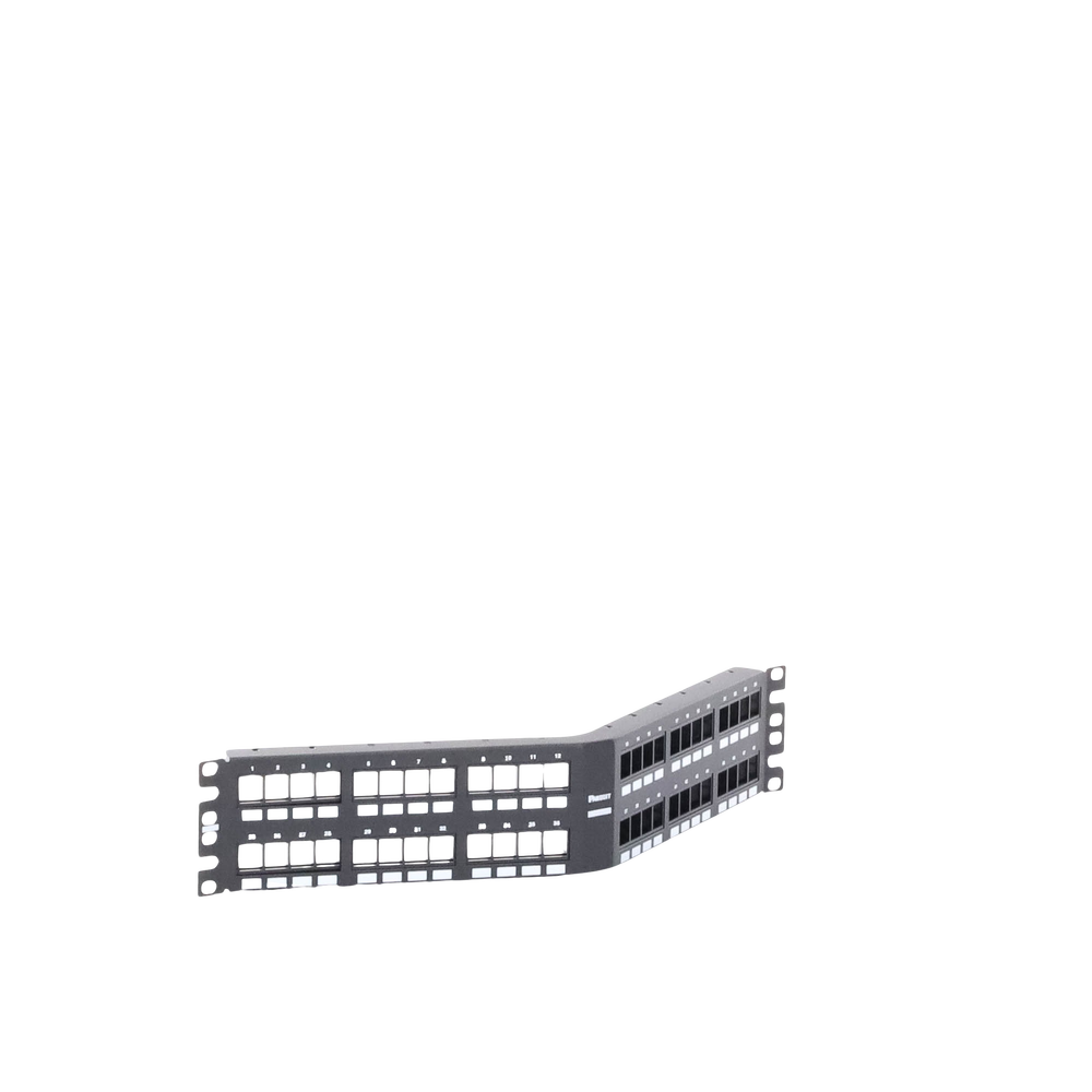 Panel de Parcheo Modular Keystone (Sin Conectores), Angulado, de 48 Puertos, 2UR - Imagen 4