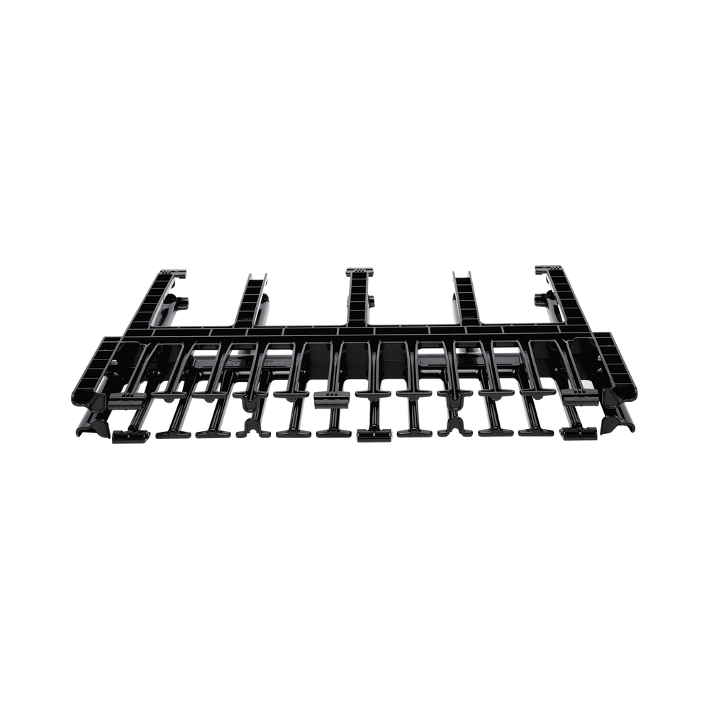 Organizador de Cables Horizontal NetManager de Alta Densidad, Doble (Frontal y Posterior), Para Rack de 19in, 1UR, Color Negro