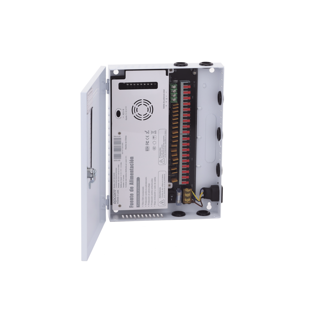 Fuente / 11-15 V / 18 canales / 20 A / Alta tecnología en seguridad / Doble ventilador / Hasta 1.8 Amperes por Salida / Filtro de ruido por canal / Diseño de alta gama. - Imagen 10